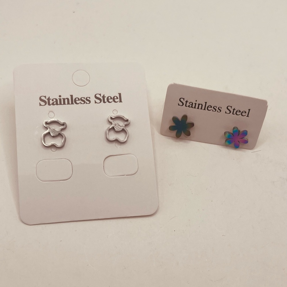 Stainless steel earrings for women different color